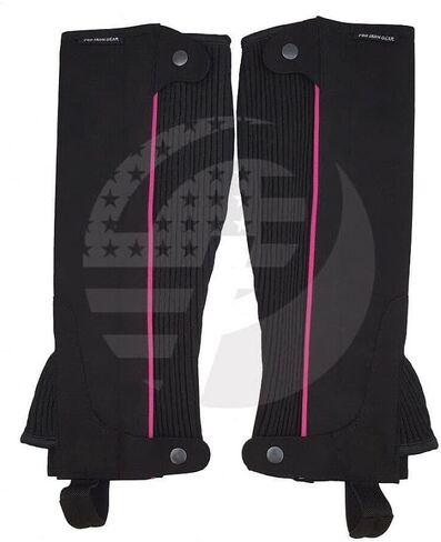 Half Chaps Horse Riding Equestrian Unisex Adult S/M/L/XL Synthetic Amara Leather Black,Red,Pink,Sky Blue,Orange in Kuwait