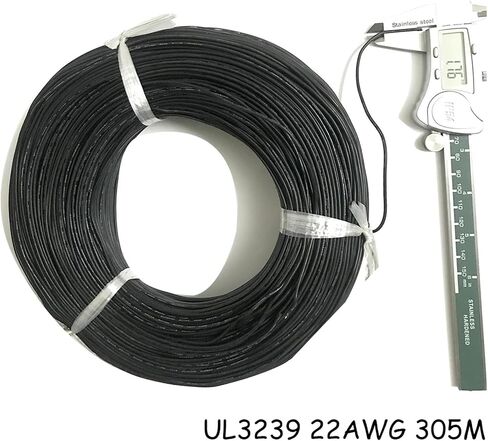 UL (PVC) الأسلاك والكابل 20AWG 22AWG UL3239 3KV 200C 5 أمتار تغليف مطاط سيليكون نحاسي معزول مع عزل جديلة L+E+D سلك SR (أبيض) in Saudi Arabia