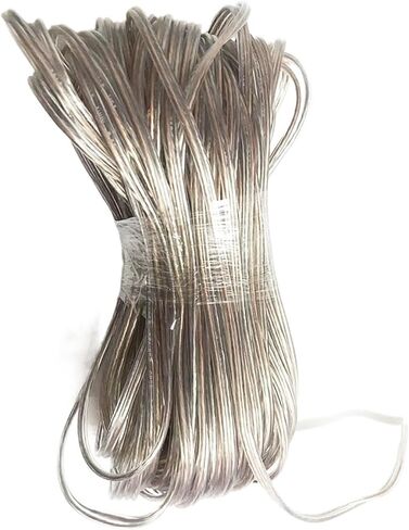 UL (PVC) Wire and Cable Transparent Wire Gold and Silver Speaker Wire 50m 22AWG Tinned Bare Copper PVC Transparent Parallel Line Audio L+E+D Lamp Wire in Saudi Arabia