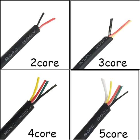 UL (PVC) السلك والكابل 10 أمتار 2C/3C/4C/5C 20AWG كابل السترة PVC متعددة النواة سلك كابل الصوت النحاسي سلك (20AWG 4CORE) in Saudi Arabia