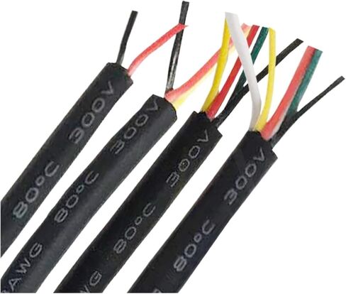 UL (PVC) Wire and Cable 10Meters 2C/3C/4C/5C 22AWG Multi-core Tinned Copper Wire PVC Jacket Cable Audio Cable Signal Wire Power Cable(22AWG 5core) in Saudi Arabia