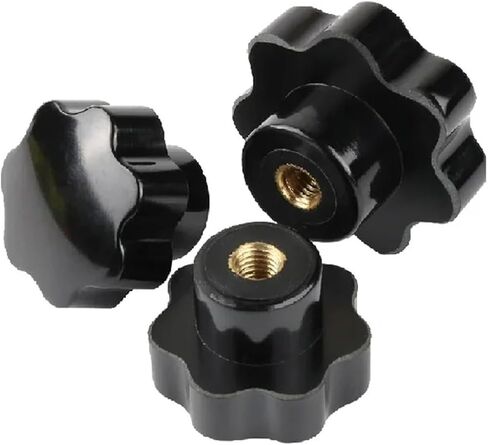 Bakelite 7star Sharped Knob M6 M8 M10 M12 Thread Star Knob Hole Hole Hole Thread Thread Nut Clamping مقبض مقبض (M6x32) in Saudi Arabia