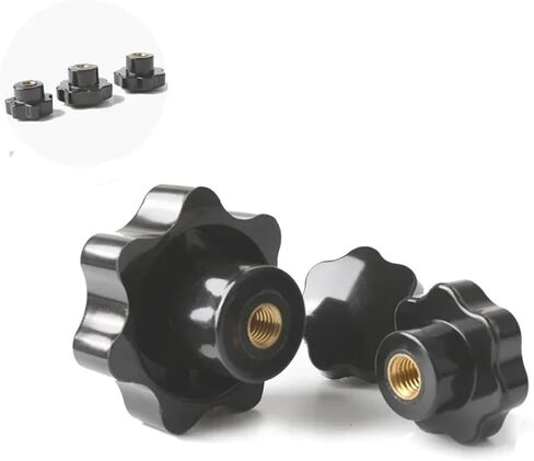 Bakelite 7star Sharped Knob M6 M8 M10 M12 Thread Star Knob Hole Hole Hole Thread Thread Nut Clamping مقبض مقبض (M6x32) in Saudi Arabia