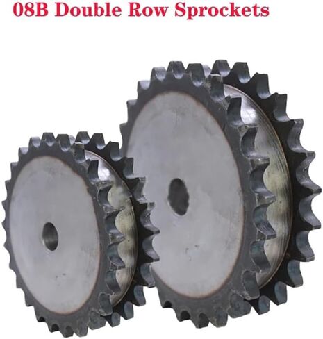 Tooth Roller Chain Sprocket, 1Pcs 10-26 Tooth 08B Double Row Sprockets 45# Steel 12mm-18mm Bore(26 Teeth(Hole 18mm)) in Saudi Arabia