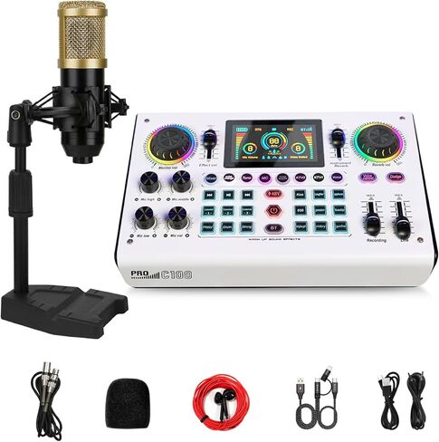HICALL C100 PRO - P15 CONSING CARTOLE CART SOUND KIT - إلغاء الضوضاء الذكية ، التأثيرات الصوتية ، البطارية الطويلة ، المنصات المتقاطعة in Saudi Arabia
