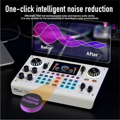 HICALL C100 PRO - P15 CONSING CARTOLE CART SOUND KIT - إلغاء الضوضاء الذكية ، التأثيرات الصوتية ، البطارية الطويلة ، المنصات المتقاطعة in Saudi Arabia
