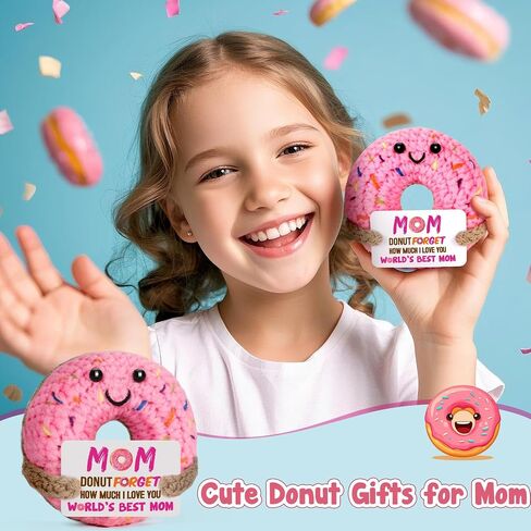 Bestie Gifts for Women Friend - Funny Cute Cool Handmade Knitted Donut for Female Woman Besties Best Friends BFF Soul Sister Coworker Friendship Birthday in Kuwait