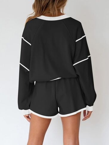 Yousify Womens Sweatsuits 2 قطعة ملابس كبيرة الحجم من البلوز in Saudi Arabia
