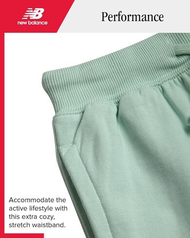 New Balance Girls Shorts - Pull On Athletic Fleece Running Shorts with Pockets and Elastic Waistband (Sizes: 7-12) in Saudi Arabia