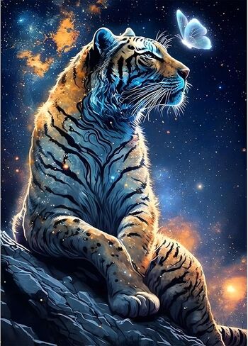 RICUVED Diamond Art Kits for Adults, Independence Day Diamond Painting Lion Kits for Beginners, 4 of July 5D Full Drill Animal Diamond Art Gem Diamond Painting Kits for Home Wall Decor 12x12Inch in Saudi Arabia