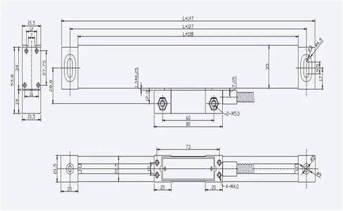 GS10 خط الخطي الخطي جهاز الطحن الخطي الرقمي GS10 TTL 0.005mm 5um مسطرة تشفير خطي 5um (L 300 مم) in Saudi Arabia
