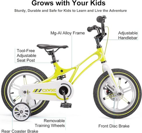 CXWXC Kids Bike - 14 16 18 18 بوصة أطفال دراجة للبنين الفتيات الذين تتراوح أعمارهم بين 3-9 سنوات ، ودراجات أطفال خفيفة الوزن واحدة مع عجلة التدريب ، والخروج/فرامل القرص in Saudi Arabia