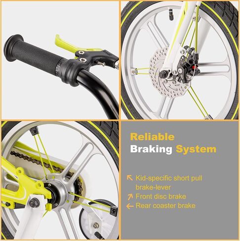 CXWXC Kids Bike - 14 16 18 18 بوصة أطفال دراجة للبنين الفتيات الذين تتراوح أعمارهم بين 3-9 سنوات ، ودراجات أطفال خفيفة الوزن واحدة مع عجلة التدريب ، والخروج/فرامل القرص in Saudi Arabia