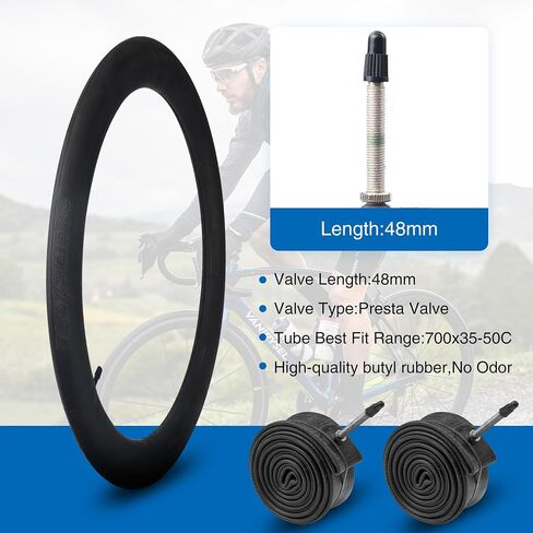 WEEROCK ONE/اثنان حزمة 700C ROAD BIKE TYRE 700 × 42C إطار دراجة الحصى مع 1/2 حزمة أنابيب داخلية 45 مم صمام بريستا ، استبدل إطارات الدراجة in Saudi Arabia