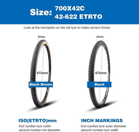 WEEROCK ONE/اثنان حزمة 700C ROAD BIKE TYRE 700 × 42C إطار دراجة الحصى مع 1/2 حزمة أنابيب داخلية 45 مم صمام بريستا ، استبدل إطارات الدراجة in Saudi Arabia