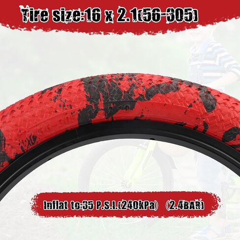 إطارات Weerock للدراجة 16/20 بوصة إطارات 2 حزمة 20 × 2.1 إطار استبدال حبة قابلة للطي مع أنابيب داخلية 16/20 بوصة للدراجات 16 "/20" ، MTB ، الدراجة الجبلية ، BMX in Saudi Arabia