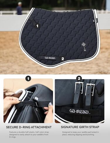 Close Contact Non-Slip Design Horse Riding Pad Moisture-Wicking Shock Absorbing English Saddle Pad for Horses in Kuwait