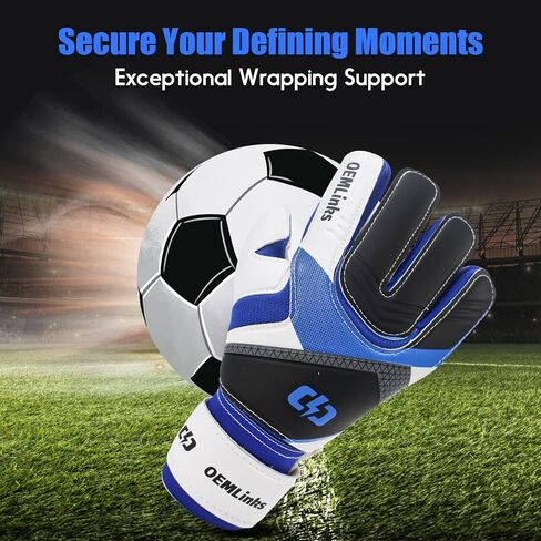 Youth&Adult Goalie Goalkeeper Gloves with Finger Protection Breathable Soccer Gloves with Strong Grips，6 Colors，Sizes 7-10 in Saudi Arabia