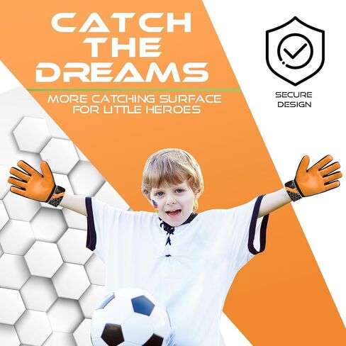 BEAST RAGE Soccer Goalkeeper Gloves for Kids Boys Youth,Soccer Goalie Gloves 4MM Anti-Slip Latex Palm Double Wrist Support,All Weather Football Gloves in Kuwait