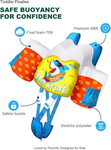 سترة سباحة صغيرة ل 3-5،6،7،8،9 سنة ، بركة السباحة من 20-30-50،60،60،70 رطلاً ، سترة تطفو بركة الأطفال مع عوامات الذراع-أجنحة المياه للسباحات ، والأطفال ، والفتيات ، والبنات ، in Kuwait