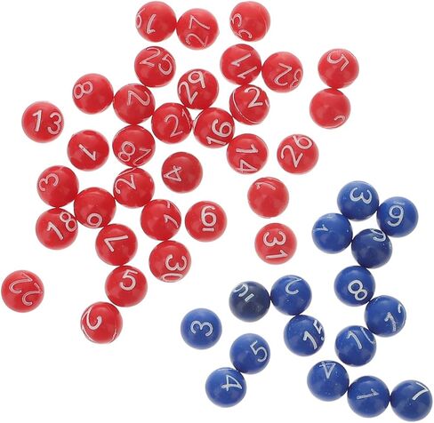 STOBOK 49PCS كرات لعبة السحب البلاستيكية للبنغو ، كرات متنوعة الألوان المرقمة لمستلزمات الحفلات ولعبة البنغو والأحداث in Saudi Arabia