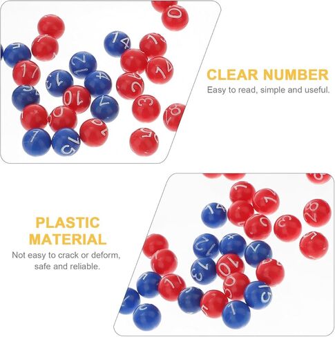 STOBOK 49PCS كرات لعبة السحب البلاستيكية للبنغو ، كرات متنوعة الألوان المرقمة لمستلزمات الحفلات ولعبة البنغو والأحداث in Saudi Arabia