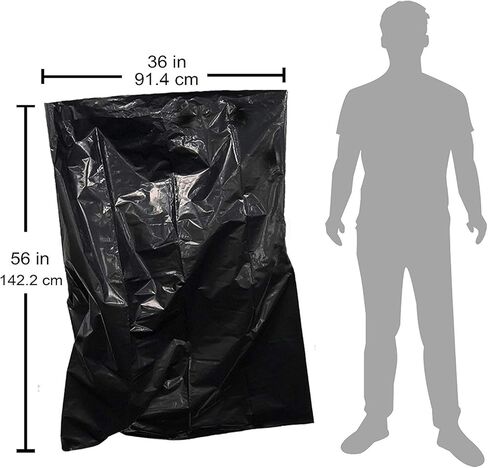 Reli. Contractor Garbage Bags 55 Gallon | 20 Trash Bags | Heavy Duty | Black Contractor in Saudi Arabia