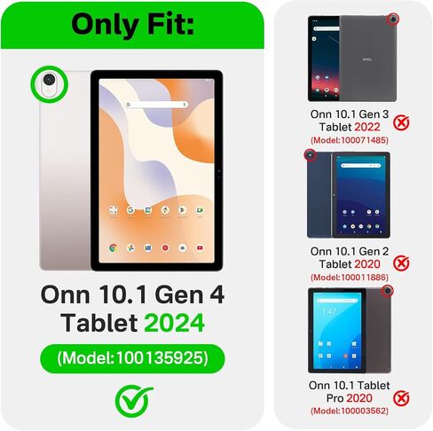 Kids Case for Walmart Onn 10.1 Tablet Case 2024 Gen 4 (Model:100135925),Kidfriendly Shockproof Soft EVA Adjustable Stand Cover for Onn Tablet 10.1 Inch 2024.Blue in Saudi Arabia