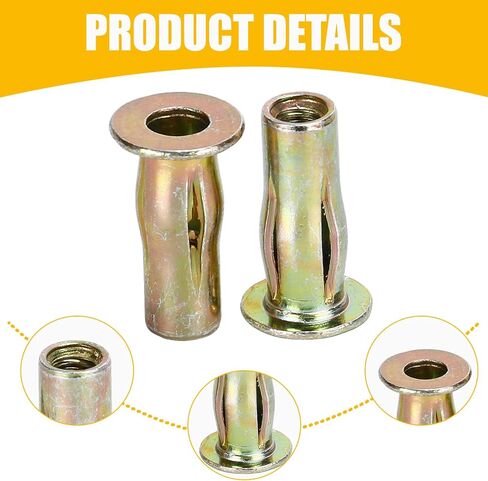 Ruofeng 30 PCS كربوت الصلب الكربون مع الأنواع الفانوس والخيط | مصور الخيط الداخلية لربط المعادن/البلاستيك | مقاوم للتآكل （m8 in Kuwait