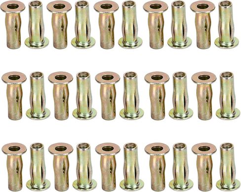 Ruofeng 30 PCS كربوت الصلب الكربون مع الأنواع الفانوس والخيط | مصور الخيط الداخلية لربط المعادن/البلاستيك | مقاوم للتآكل （m8 in Kuwait