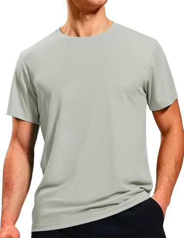 Mier Mens Dry Fit Therts Thirts Athletic Running Tshirt Shirt Short Lighty Gym Gym Sport Shirt ، Crew Neck in Saudi Arabia