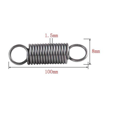 Pull Spring Double Loop Closed Hook, Pack of 10 Extension Spring Loop Hook Tension Spring 1.5x8x(70-120) mm(1.5 x 8 x 120 mm) in Kuwait