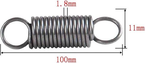 سحب حلقة مزدوجة حلقة مزدوجة ، حزمة من 10 نوابض توتر تمديد مع خطافات حلقة 1.8x11x (50-100) مم (1.8 × 11 × 50 مم) in Kuwait
