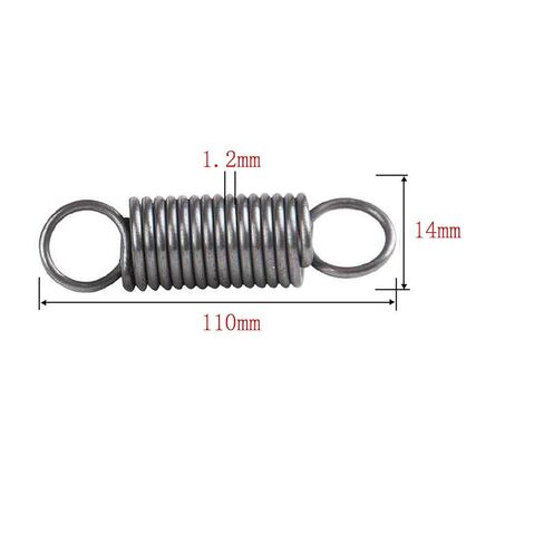 Pull Spring Double Loop Closed Hook, 10 pcs Extension Spring Loop Hook 1.2x14x(50-120) mm(1.2 x 14 x 120 mm) in Kuwait
