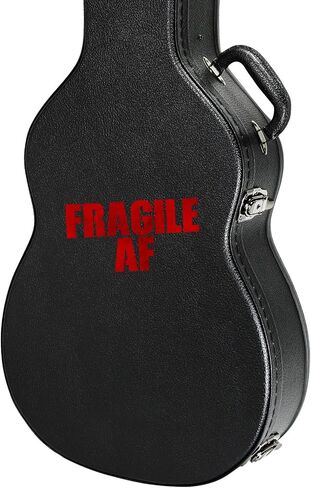Fragile AF Guitar Instrument Case Sticker - 4.5" wide x 2" tall in Saudi Arabia