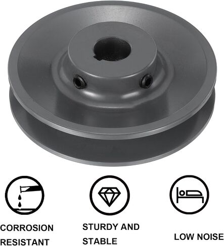 uxcell BK45-3/4 V-Belt Sheave 3/4"Bore 4.25"OD Single Groove Web Sheave Bored-to-Size Sheave, Cast Iron, Belt Section for 3L or B Belt in Saudi Arabia