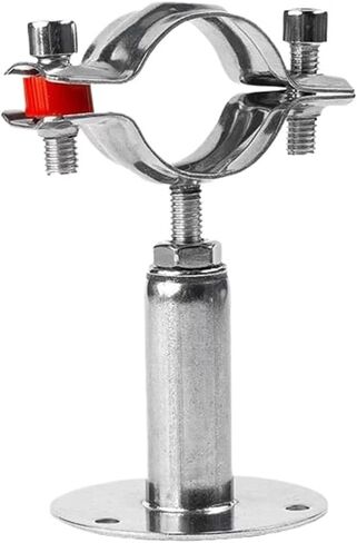 304 stainless steel fixed clamp threaded rod M8 bracket gas pipeline with screw telescopic pipe clamp height adjustment 50-100MM(Inside diameter 102mm*108mm) in Saudi Arabia