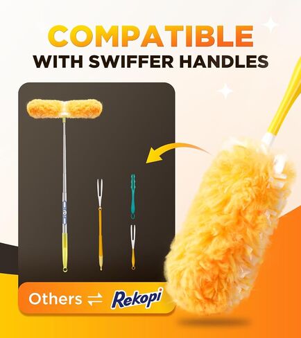 Heavy Duty Duster Refills for Swiffer Duster, 20 Count Duster Refills with 1 Handle, Multisurface 360° Dusters with 4X Microfibers, Unscented Disposable Dusters for Cleaning (Blue) in Saudi Arabia