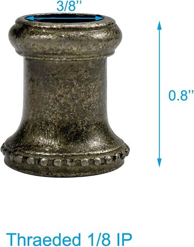 Lamp Pipe Coupling, 1/8 IP 20MM Long Threaded Lamp Coupling Pipe Connectors for Light Repair, Pack of 5 (Antique Brass) in Kuwait