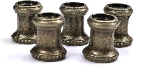 Lamp Pipe Coupling, 1/8 IP 20MM Long Threaded Lamp Coupling Pipe Connectors for Light Repair, Pack of 5 (Antique Brass) in Kuwait