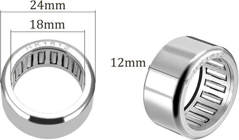 Kozelo HK2220 Needle Roller Bearings - [22mm x 28mm x 20mm] Open End for Gearbox Use, Chrome Steel Rollers in Kuwait