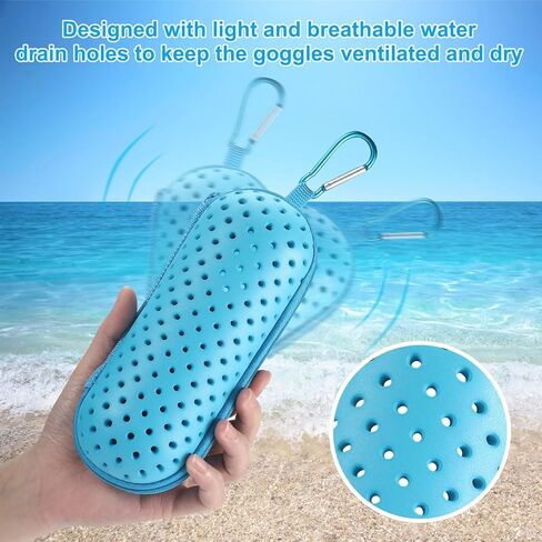 2pc swim Goggle Case for Swimming Awoggles ، و Silicone Protective Actions with Host Hole for Awoggles ، و Andired Colors Howns in Saudi Arabia