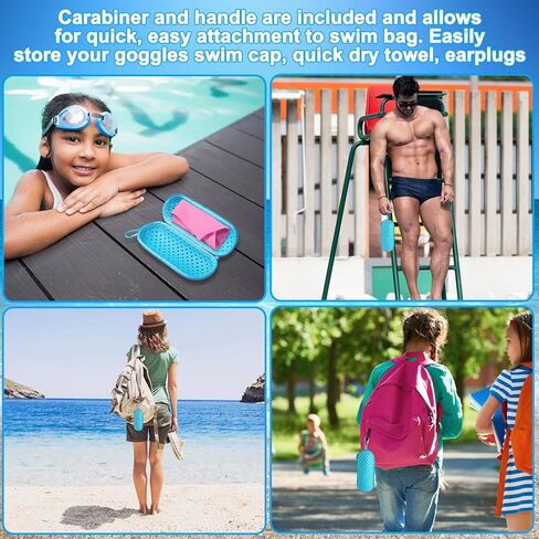 2pc swim Goggle Case for Swimming Awoggles ، و Silicone Protective Actions with Host Hole for Awoggles ، و Andired Colors Howns in Saudi Arabia