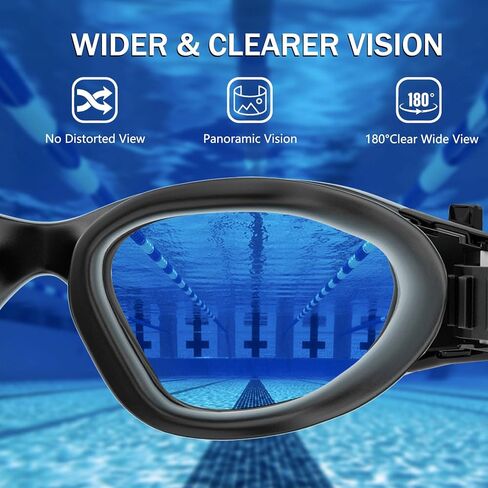 2 Pack Swim Goggles, Tenfold Long-Lasting Anti Fog Swimming Goggles Adult Men Women No Leakage Nose Clip Earplugs in Saudi Arabia