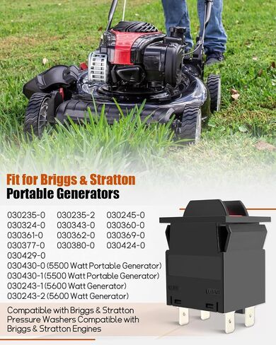 202030GS 20AMP Circuit Breaker Fit for Briggs & Stratton Replace 191479DGS 209181G in Saudi Arabia
