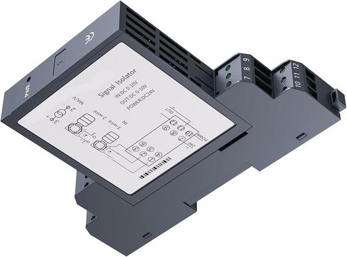 DC24V 1 in 1 Out Voltage Signal Transmitter 4-20mA 0-10V 0-5V 0-75mV to 0-20mA 0-10mA 35mm DIN Rail Analog Signal Isolator(4-20MA Input_DC24V Power Supply_0-10MA Output) in Saudi Arabia