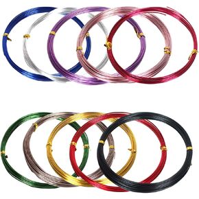 Craft Wire，Aluminum Craft Wire，Silver Aluminum Craft Wire for DIY Making Art Craft，Aluminum Craft Wire Multi-Colored Flexible Metal Wire in Saudi Arabia