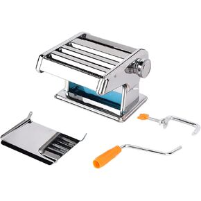 Noodle Maker Pasta Machine Stainless Steel Dough Sheeter Noodle Pressing Machine 9 Gear Thickness Adjustable 3 for Kitchen Restaurant Home Silver 3600g in Saudi Arabia