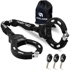 Scooter Lock with Storage Bag, Electric Scooter Locks Anti Theft, Chain Lock 8 mm Thick, Bike Locks Heavy Duty, Electric Scooter Accessories for Scooter, Bike and Motorcycle in Saudi Arabia
