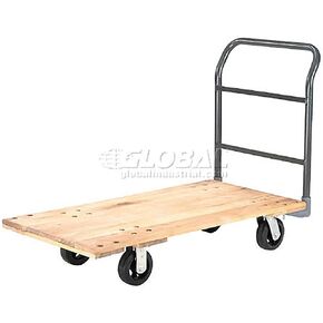Global Industrial Platform Truck w/Hardwood Deck, 48 x 24, 2000 Lb. Capacity, 6" Rubber Casters in Kuwait